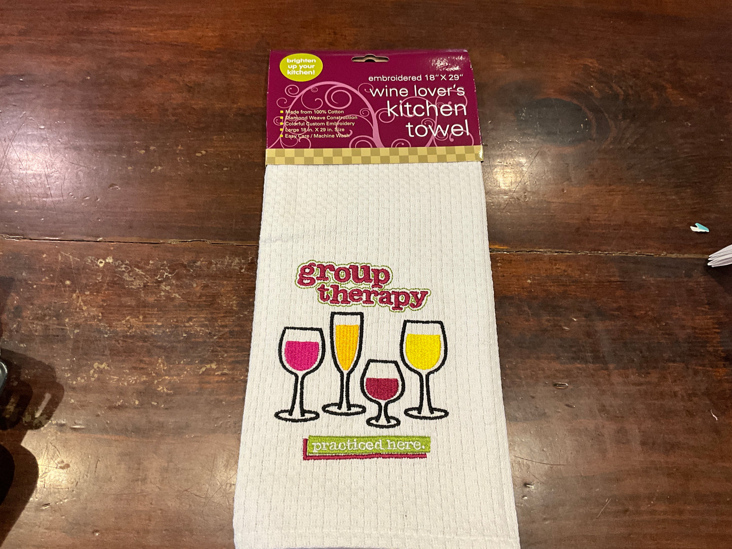 Wine Lovers Embroidered Kitchen Towels