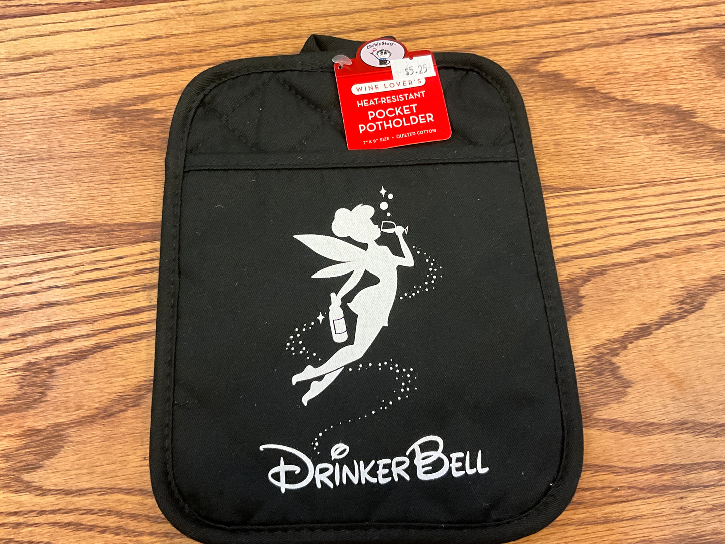 Black Pocket Potholder - DrinkerBell