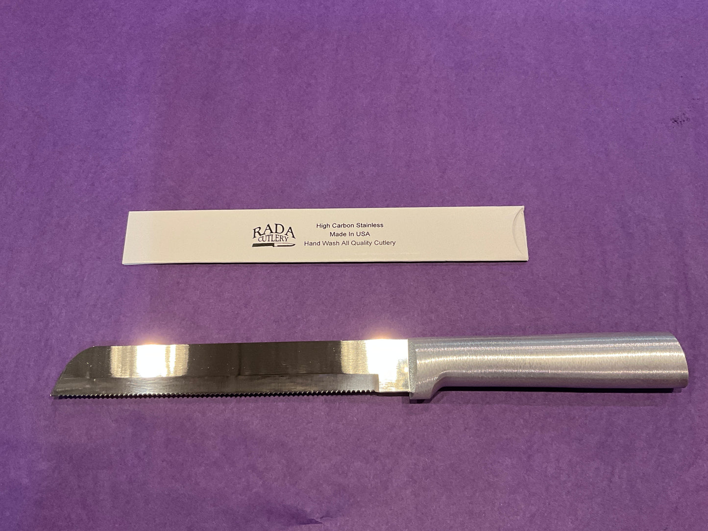 Rada Bread Knife Silver Handle 6-inch (R136)