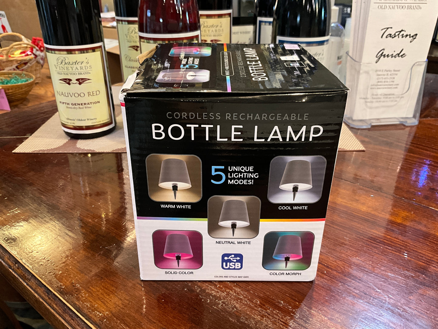 Wine Bottle Lamp (Black Shade)