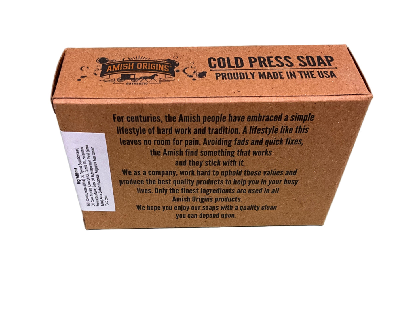 Amish Origins Cold Press Soap-White Tea & Ginger