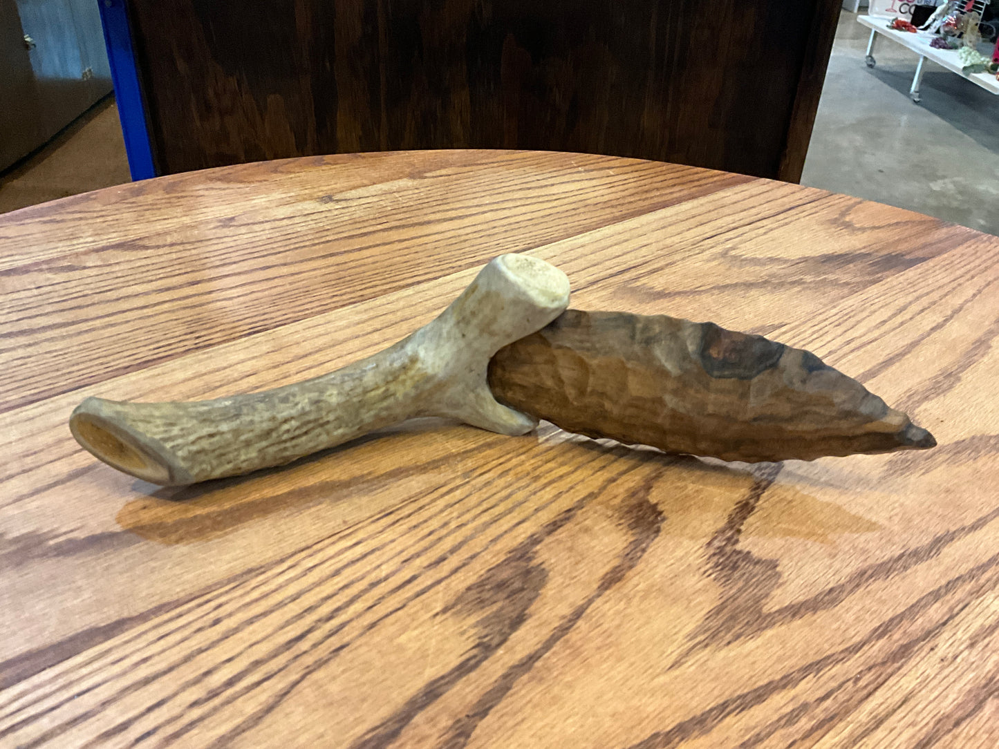 Knife - Deer Antler and stand (MW Carvings)