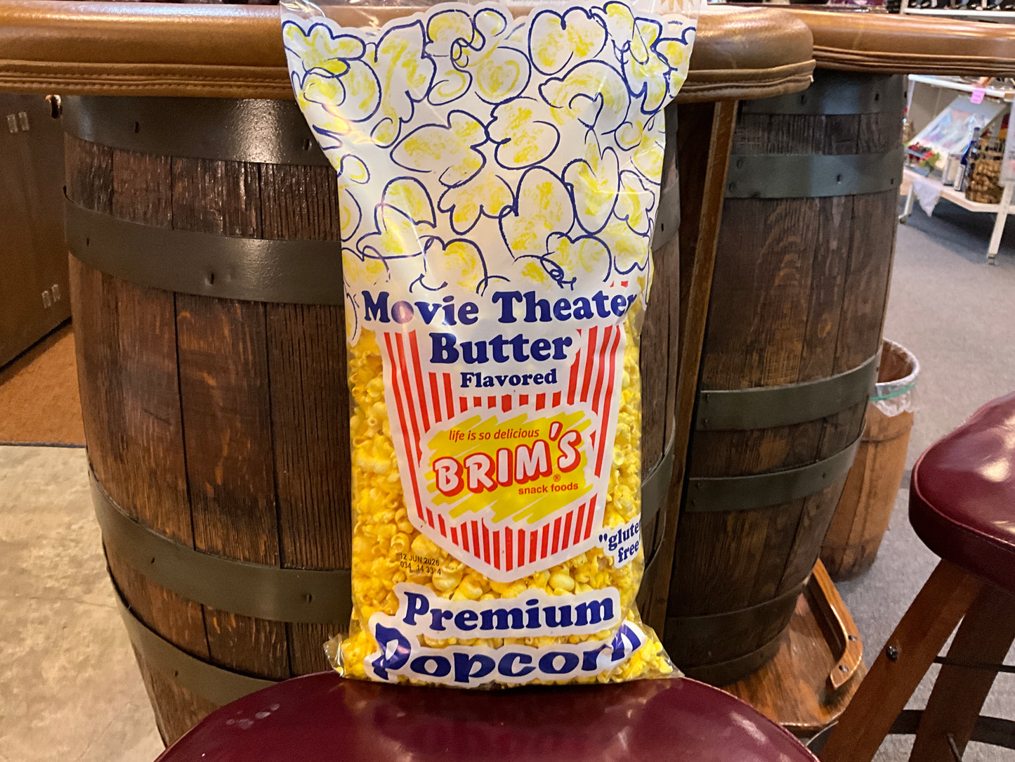Brim’s Movie Theater Butter Popcorn (8 oz bag)