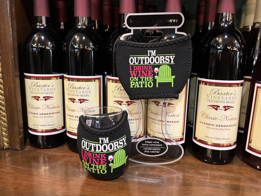 Wine Glass Sleeve - Outdoorsy on Patio