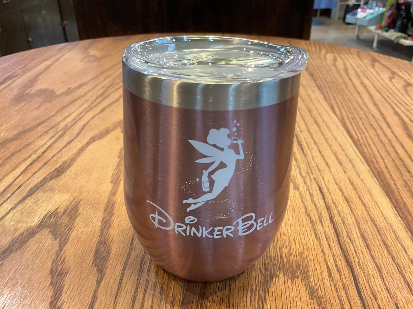 Rose Gold Insulated Wine Tumbler (Drinker Bell)