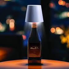 Wine Bottle Lamp (White Shade)