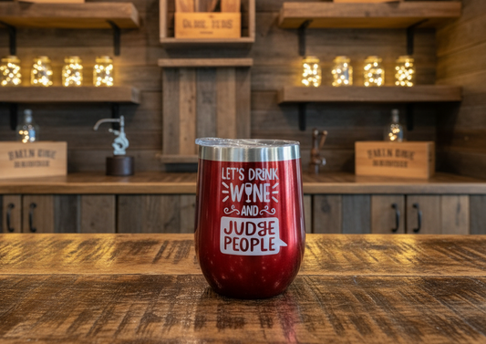 Red Insulated Tumbler (Drink Wine and Judge)