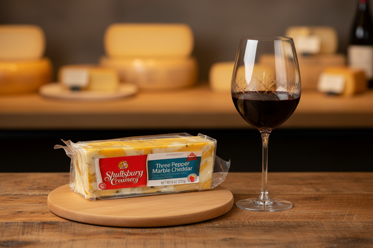 Three Pepper Marble Cheese - 8 oz