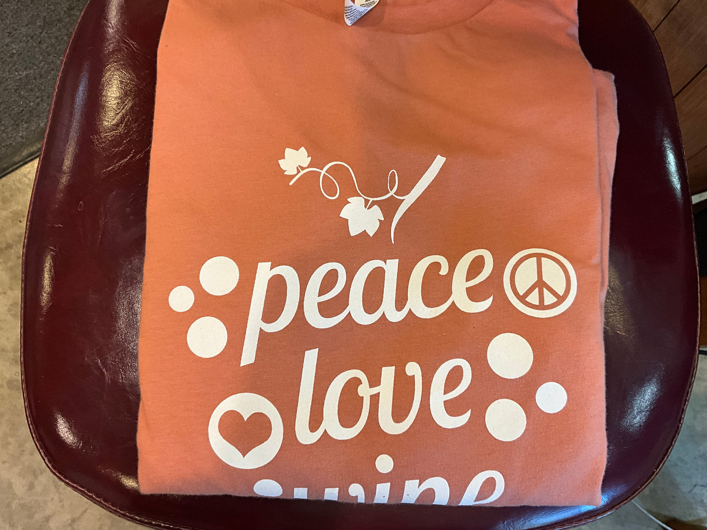 Bella Canvas Long Sleeve T-Shirt - 3XL - Peace Love Wine Graphic (2-sided)