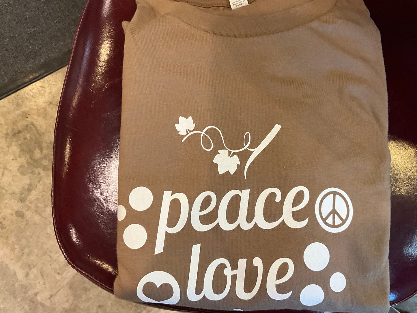 Bella Canvas Long Sleeve T-Shirt - 3XL - Peace Love Wine Graphic (2-sided)