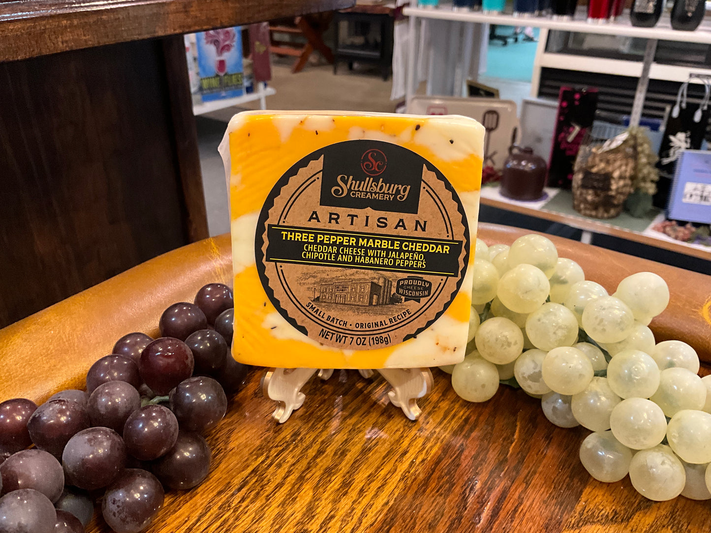 Artisan Three Pepper Marble Cheddar (7 oz pkg)