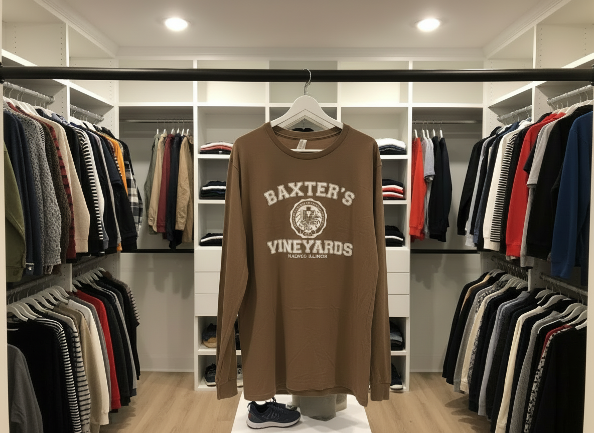 Bella Canvas Long Sleeve  T-shirt - 3XL - Baxter’s Vineyards Graphic