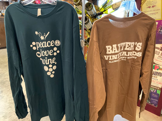 Bella Canvas Long Sleeve T-Shirt - 2XL - Baxter’s Vineyards Graphic