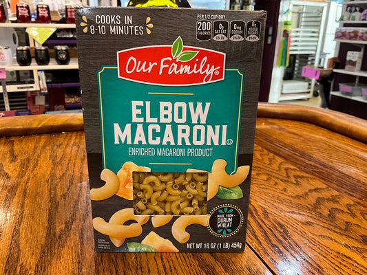 Our Family Elbow Macaroni - 16 oz