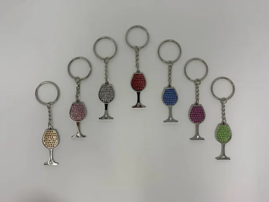 Wine Glass Key Chain